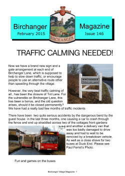 TRAFFIC CALMING NEEDED! - Birchanger Village Website