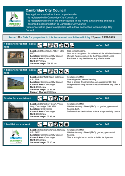Issue 180 - Bids for properties in this issue must reach Homelink by