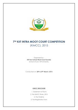 7th KIMCC Brochure - KIIT Law School Moot Court Society