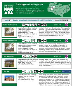 Issue 171 - Bids for properties in this issue must reach Homechoice