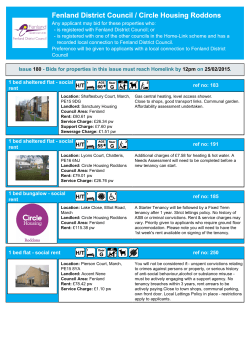 Issue 180 - Bids for properties in this issue must reach Homelink by
