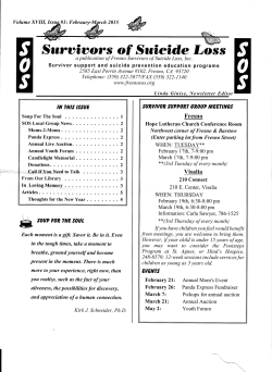 Survivors Newsletter - Michael V. DeLollis, MD