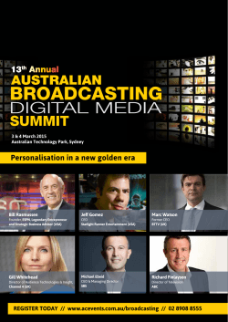 Broadcasting brochure - Association and Communications Events