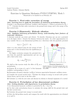 Exercises to Quantum Mechanics FYSN17