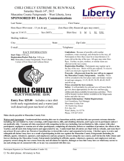 Entry Form - Muscatine County Fair