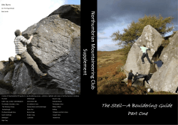 The Stell—A Bouldering Guide Part One