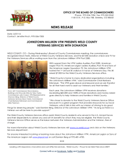 Commissioners accept Johnstown VFW Donation for