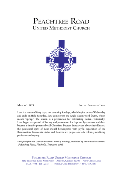 Bulletin PDF - Peachtree Road United Methodist Church