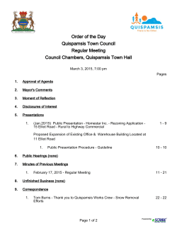 Agenda Full Package - the Town of Quispamsis