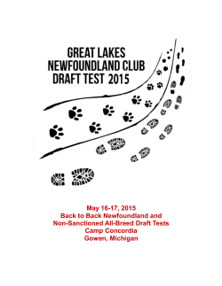 May 16-17, 2015 Back to Back Newfoundland and Non