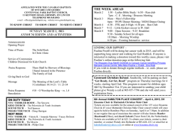 March 1st Bulletin - Centennial Park Baptist Church