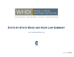 For the latest State-by-State Wage and Hour Law Summary, click here.