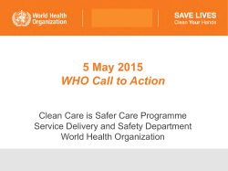 5 May 2015 WHO Call to Action