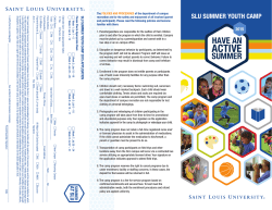 Summer Youth Camp 2015 brochure