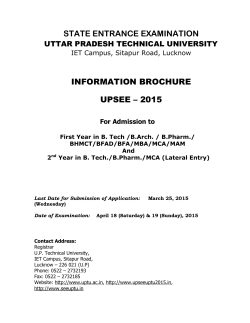 Information Brochure - Uttar Pradesh Technical University