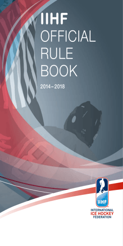 IIHF Official Rule Book 2014-2018