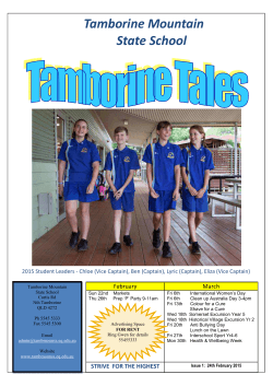 Tamborine Tales February 2015 - Tamborine Mountain State School
