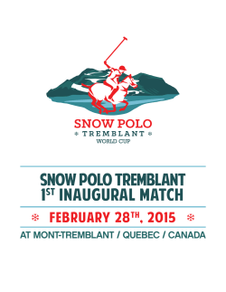 SNOW POLO TREMBLANT 1st inaugural match