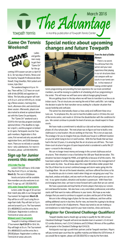 2015 March News - Towpath Tennis Center!