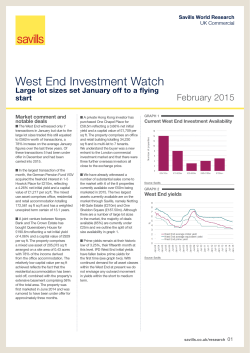 West End Investment Watch