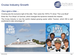 Cruise Industry Growth Once upon a time…