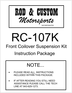 RC-107K Instructions - Rod & Custom Motorsports