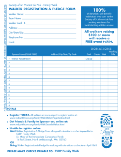 Walker Registration & Pledge Form