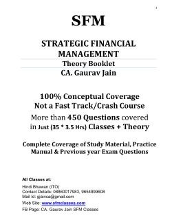 CA final Strategic Financial Management Notes