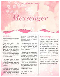March-April Messenger - Macoupin Baptist Association