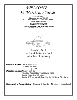 WELCOME St. Matthew`s Parish - St. Matthew`s Roman Catholic