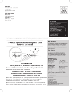 4th Annual Night of Dreams Recognition Event Honorees
