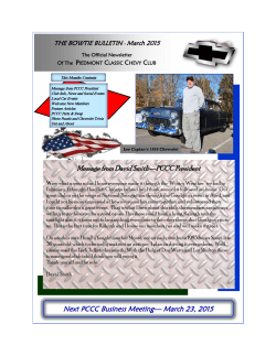 March 2015 PCCC_Newsletter - PIEDMONT CLASSIC CHEVY CLUB