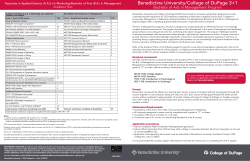 Academic Plan Brochure - Benedictine University