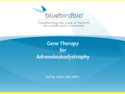 Gene Therapy for Adrenoleukodystrophy