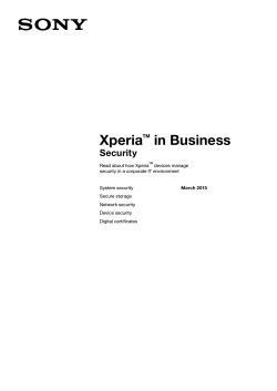 XperiaTM in Business