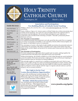 March 1, 2015 - Holy Trinity Catholic Church