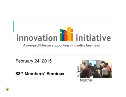Slideshows Feb 24 Seminar - Innovation Initiative Co