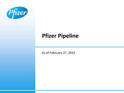 Pfizer Pipeline as of February 27, 2015
