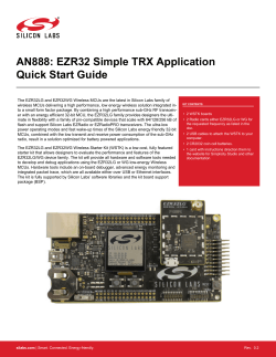 AN888: EZR32 Simple TRX Application Quick Start