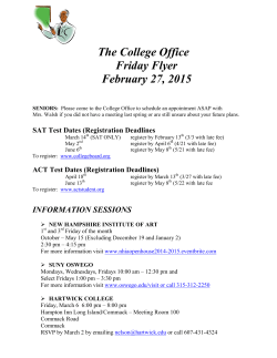 HHS College Office Friday Flyer for Feb. 27