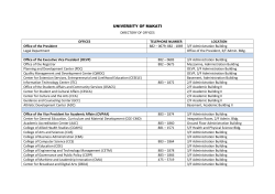 UNIVERSITY OF MAKATI DIRECTORY OF OFFICES OFFICES