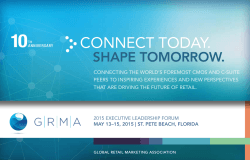 CONNECT TODAY. - The Global Retail Marketing Association