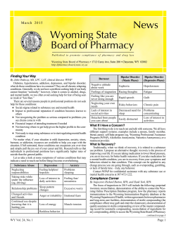 News Wyoming State Board of Pharmacy