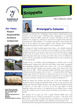 February 26, 2015 - Donvale Primary School