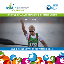 BULLETIN No.1. - ICF Canoe Marathon World Championships