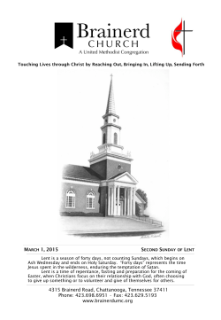 March 1, 2015 - Brainerd United Methodist Church