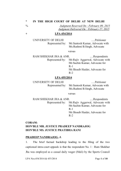 February 09, 2015 Judgment Delivered On : February 2