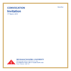 21st convocation 2015 - Sri Ramachandra University