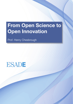 From Open Science to Open Innovation