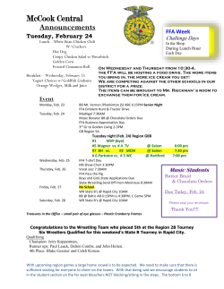 Daily Announcements - McCook Central Schools